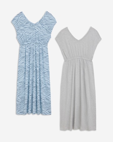 JD Williams (2 Pack) Value Maxi Nighties Zebra Print