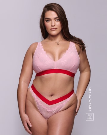 Lemonade Dolls Signature Lace Fuller Cup Bralette Light Pink