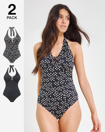 Value 2 Pack Halterneck Swimsuits