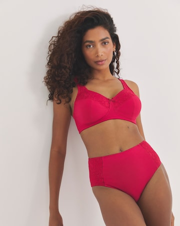 Pretty Secrets (2 Pack) New Sarah Cotton Full Fit Brief Knickers Navy/Red