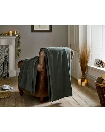 Supersize Fleece Throw 230x270cm - Dark Green