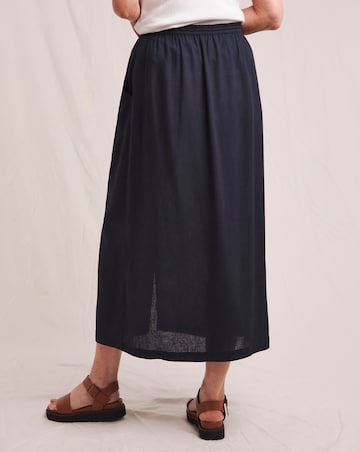 Julipa Linen Mix Midi Skirt