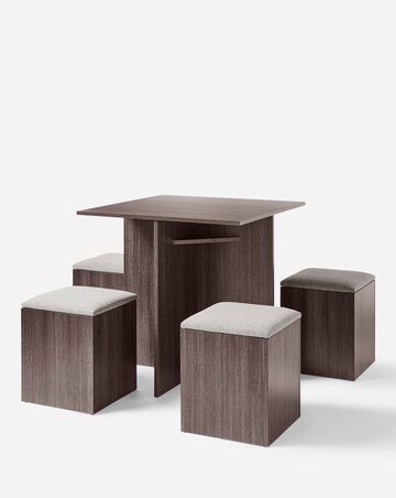 Michigan Compact Spacesaving Dining Set with Storage