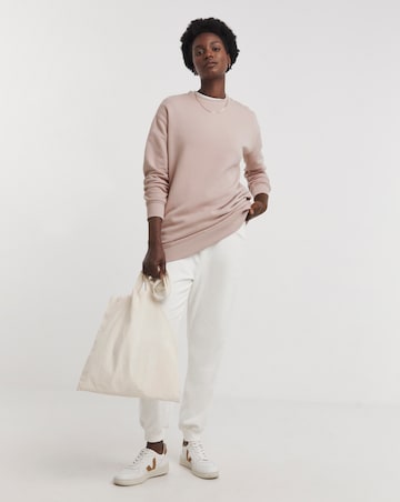 Blush Side Zip Longline Sweat