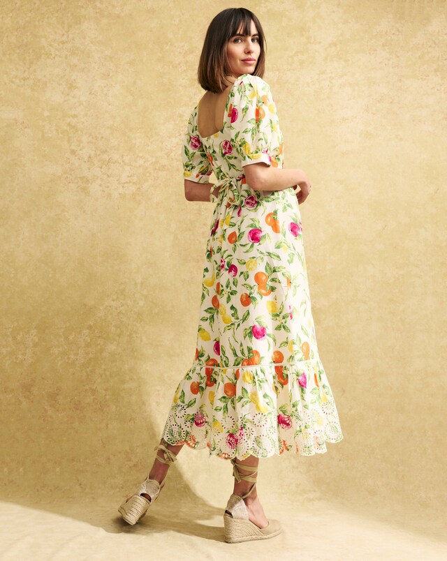 cream ditsy floral lia midi dress Nobody's Child Lia Midi Dress Ina Ditsy Cream