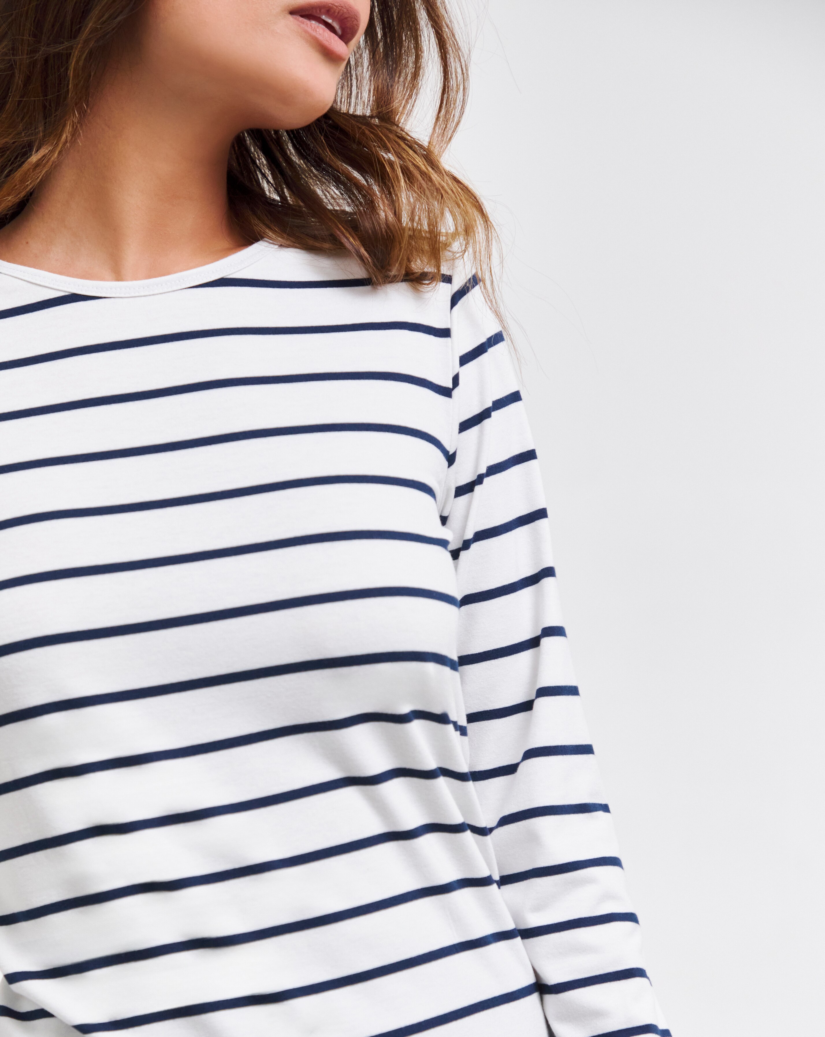 Pretty Secrets 2 Pack Thermal Long Sleeve Tops - Navy/Stripe