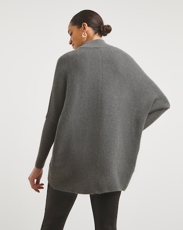 Cosy High Neck Chevron Ribbed Detail Jumper