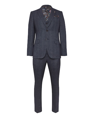 Seb Blue Check Suit Trouser