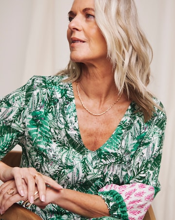 Julipa Border Print Tiered Dress