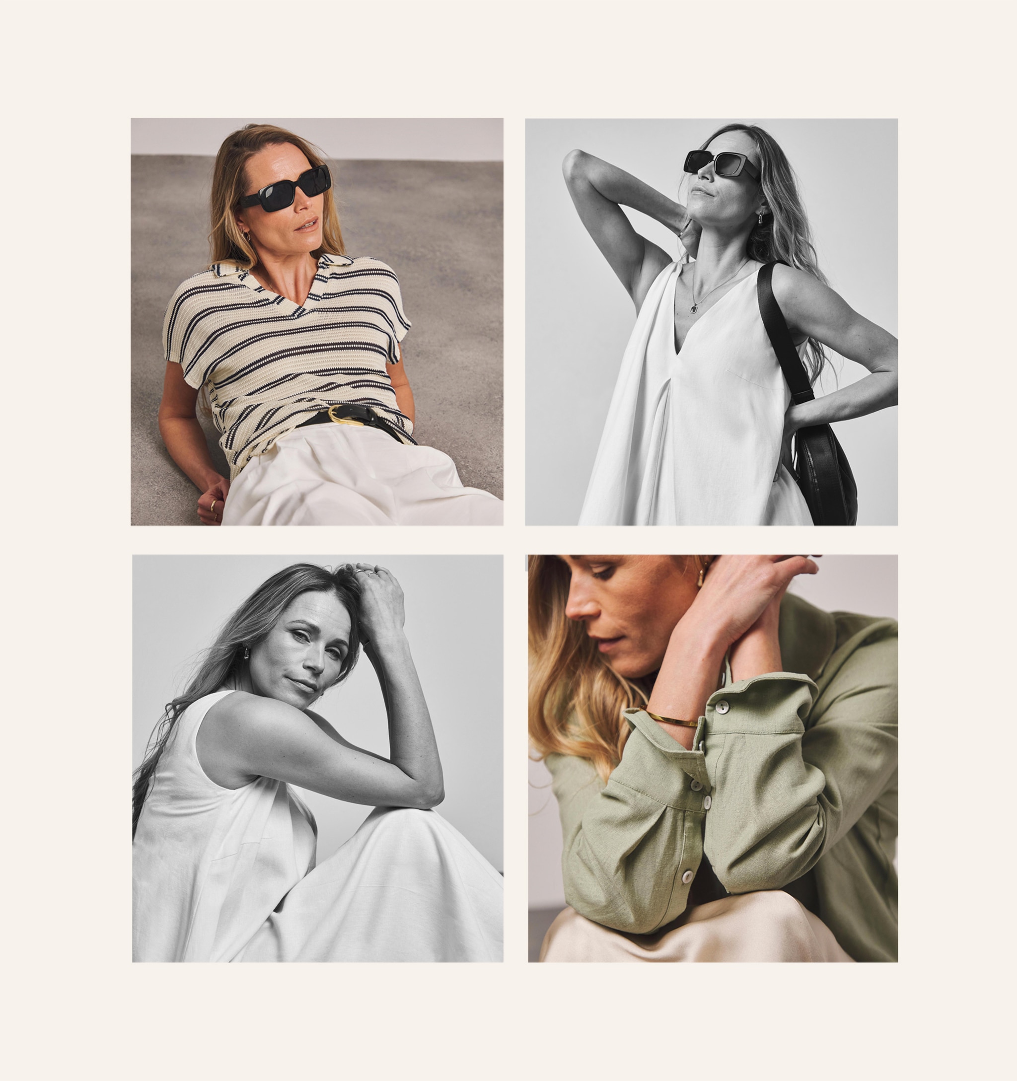 Montage of various ladies fashion Anthology outfits