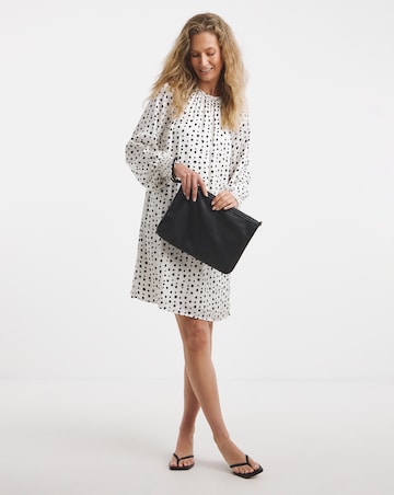 Satin Raglan Sleeve Tunic Dress