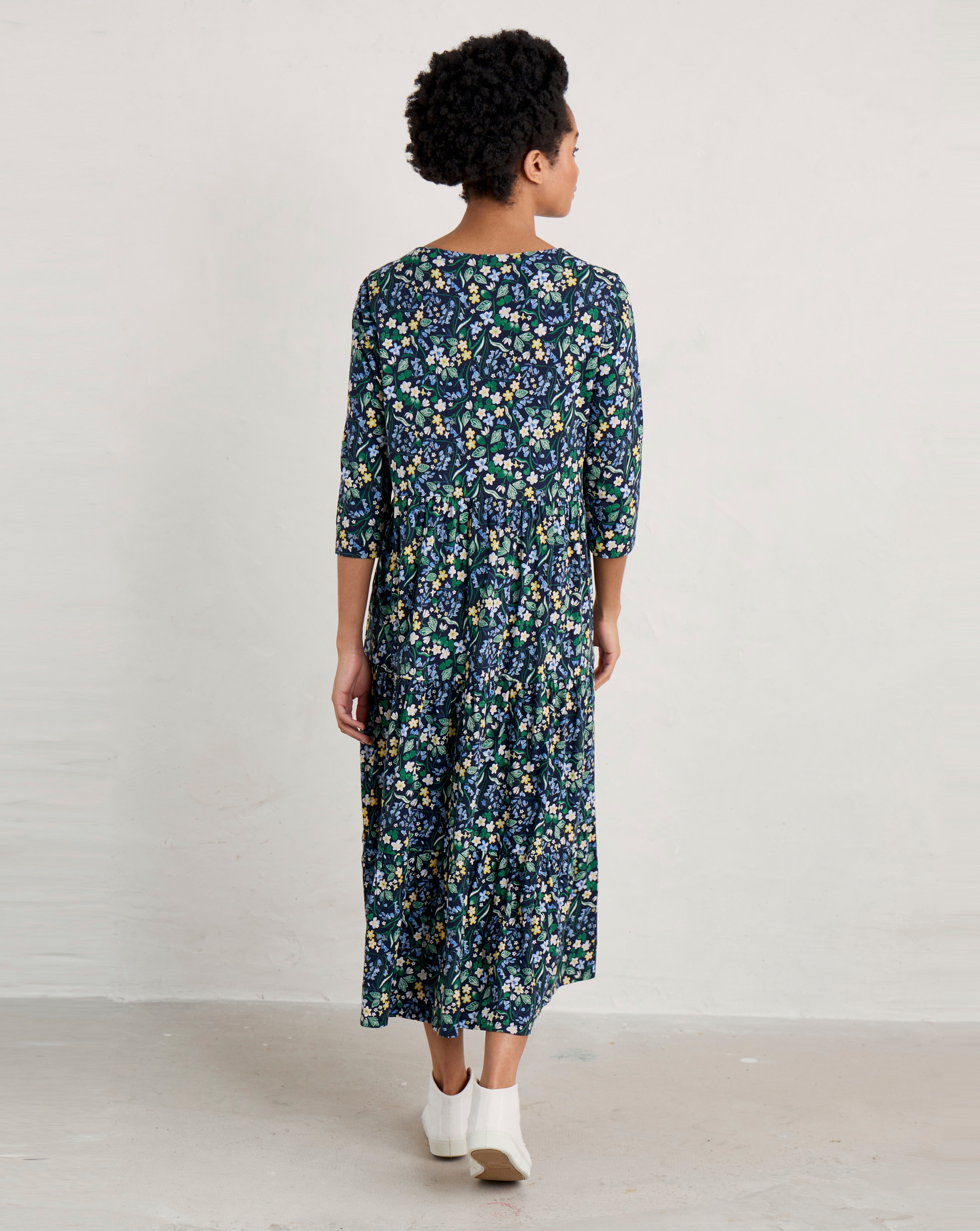 Seasalt Cornwall Line Strokes Dress Woodland | JD Williams