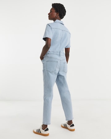 Blue Belted Waist Jumpsuit