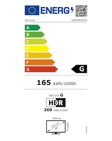 Samsung UE85U8020FKXXU 85in Crystal UHD 4K Smart TV