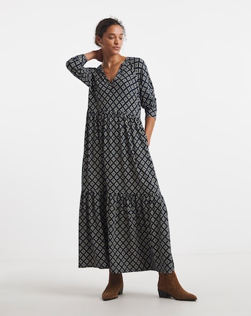 Soft Touch Long Sleeve Notch Neck Dress