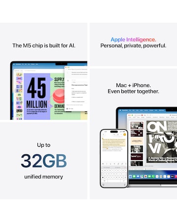 Apple MacBook Air (M5, 2026) 13in 10-core CPU 8-core GPU 16GB 512GB - Silver