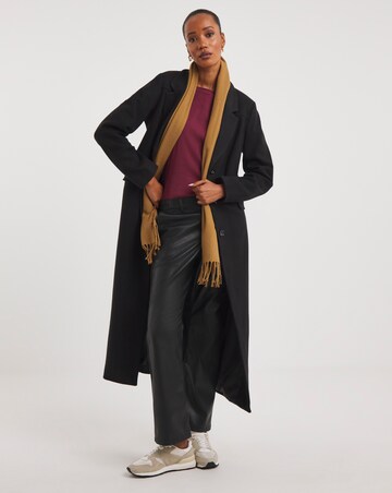 Black Slim Longline Coat