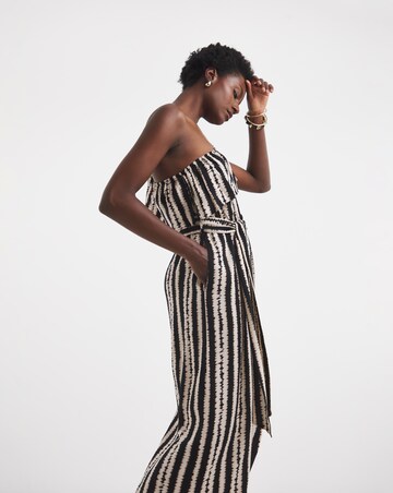 Printed Frill One Shoulder Jumpsuit