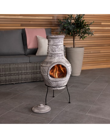 Charles Bentley Acopulco Grey Clay Chiminea