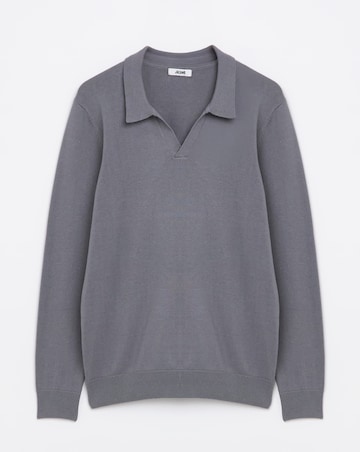 Charcoal Trophy Neck Polo