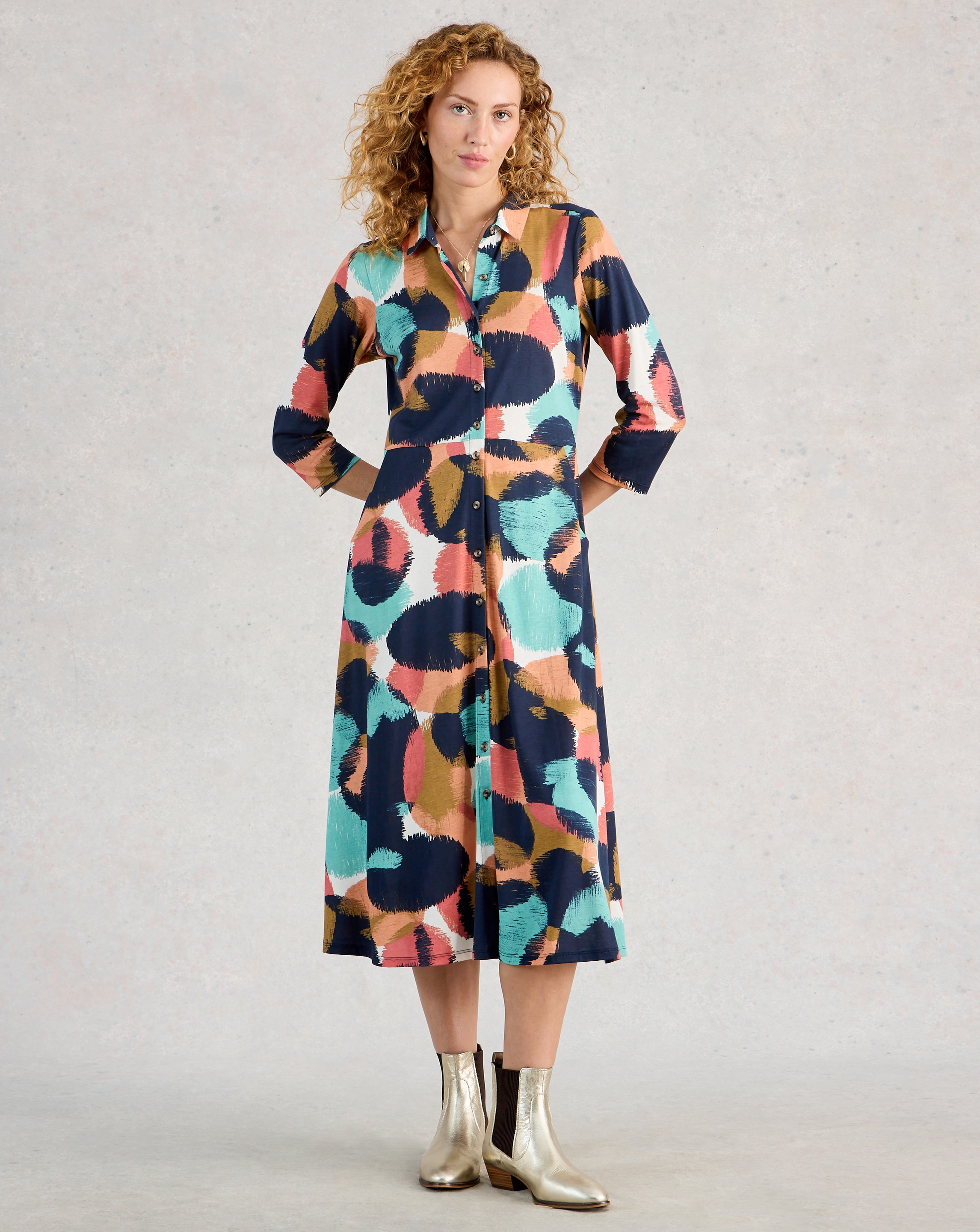 White Stuff Rua Jersey Shirt Dress