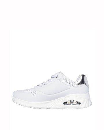Skechers White Uno Stand On Air Trainers -Wide Fit (E)