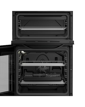 Hotpoint HTE5VCB 50cm Electric Twin Cooker with Ceramic Hob - Black