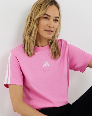 adidas 3 Stripe T-Shirt