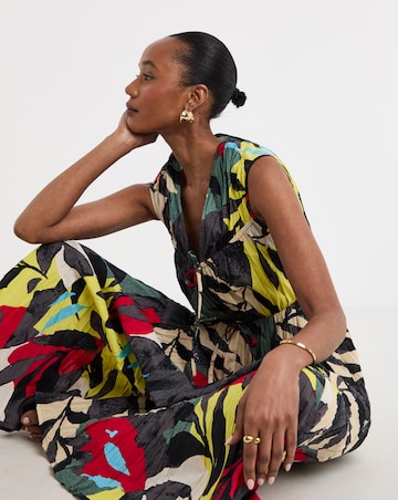 Pure Cotton Tie Front Maxi Dress