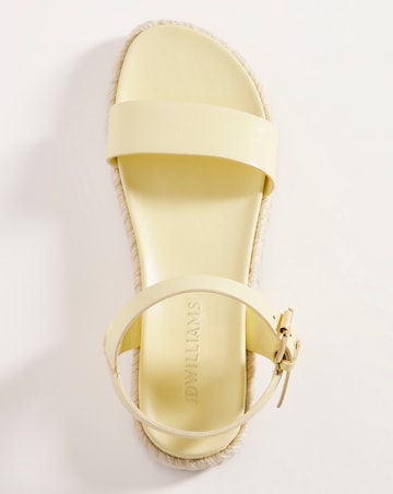 Leather Ankle Strap Espadrille - Extra Wide Fit (EEE)