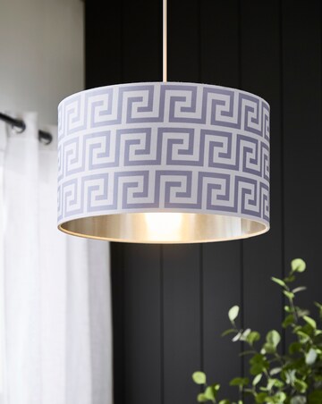 Joanna Hope Greek Key 35cm Shade with Silver Lining