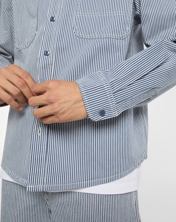 Dickies Long Sleeve Hickory Worker Shirt - Retro Indigo