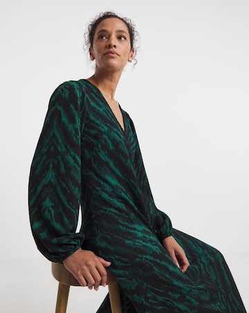 Long Sleeve Textured Jersey Dress