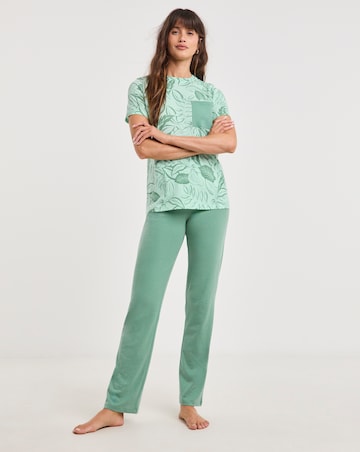 Value Pyjama Set Leaf Print