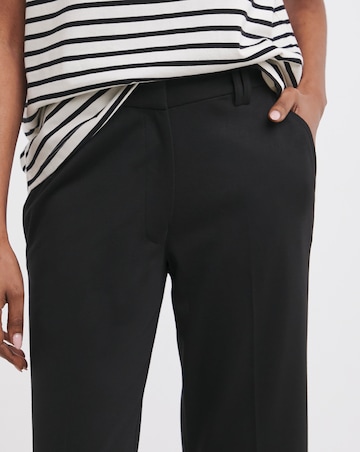 Black Tailored Jersey Straight Leg Trousers