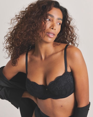 Ann Summers Sexy Lace Planet Balcony Bra Black