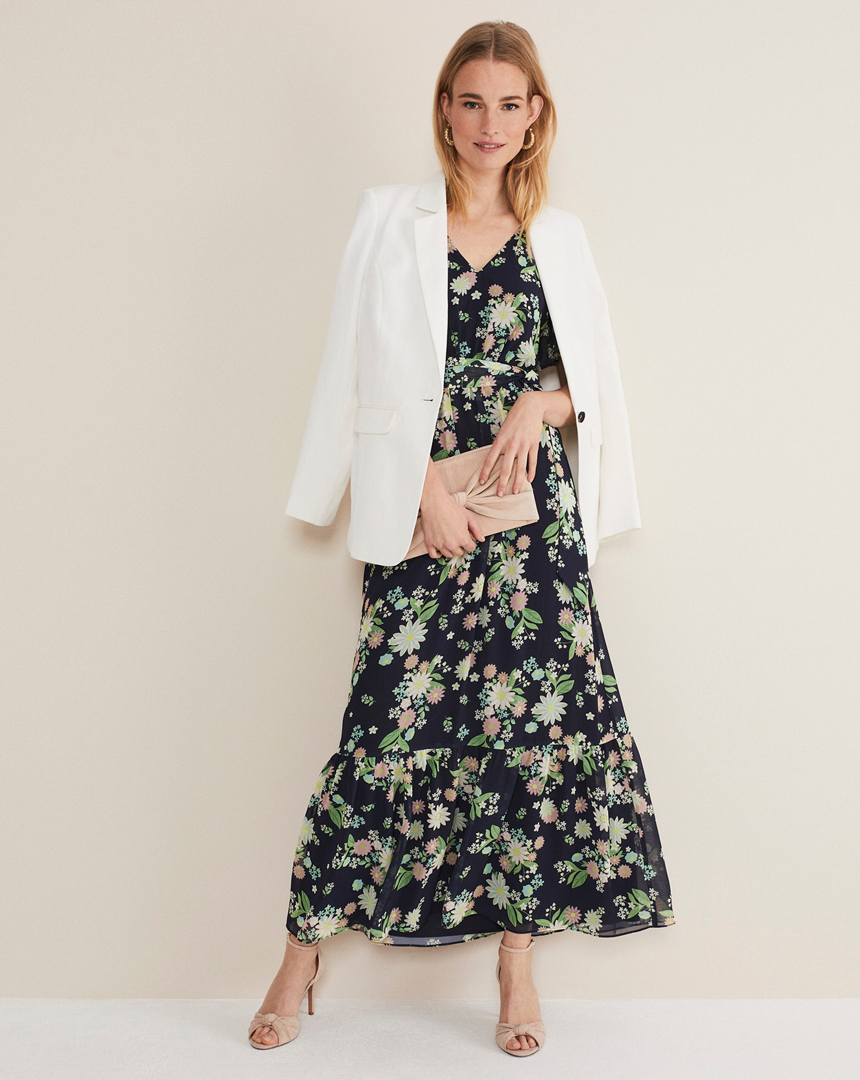 Phase Eight Georgia Tiered Maxi Dress | JD Williams