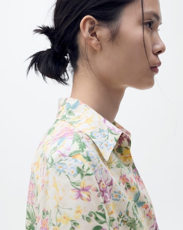 Mango Floral Linen Shirt