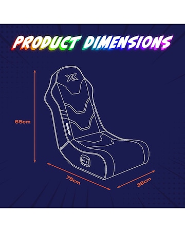 X Rocker Shadow RGB 2.0 Stereo Audio Gaming Floor Rocker