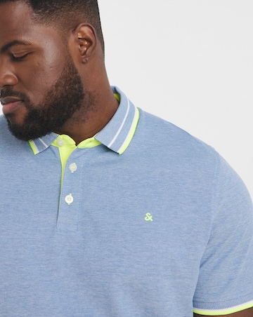 Jack & Jones Paulos Tipped Polo - Blue