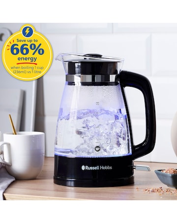 Russell Hobbs 26080 Classic Black Glass Kettle