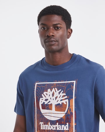Timberland Logo Graphic Short Sleeve T-Shirt - Blue