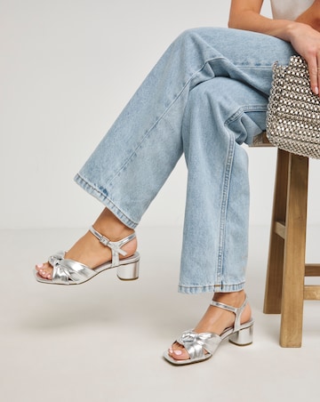 Tamika Volume Twist Flexible Sole Block Heel Sandals - Extra Wide Fit (EEE)