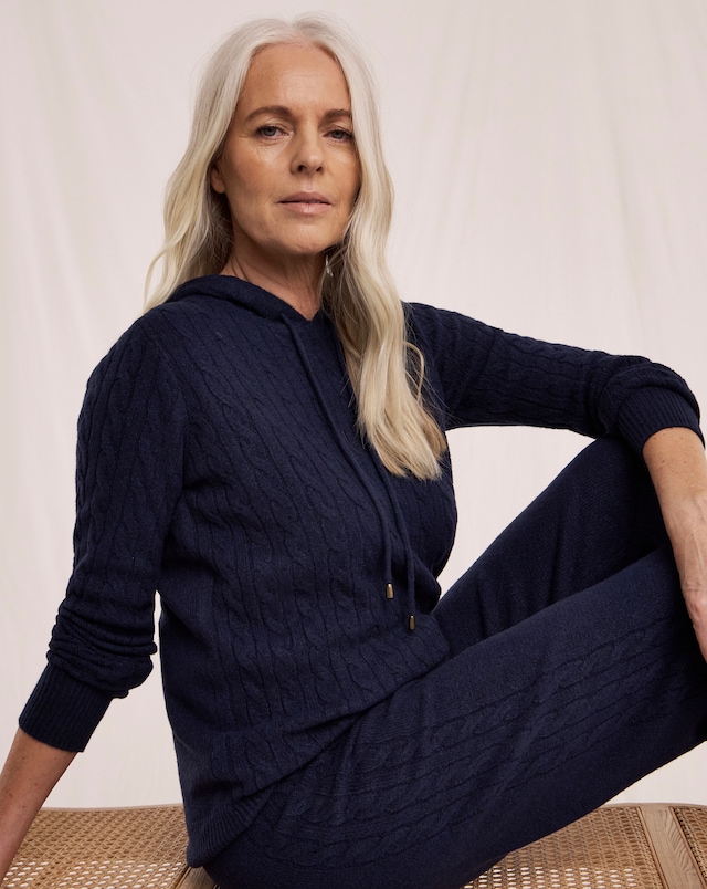 Julipa Cable Knitted Hoodie Co Ord
