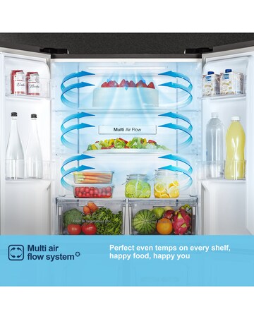 Fridgemaster MQ79394EB American Fridge Freezer- E Rated 175 CM