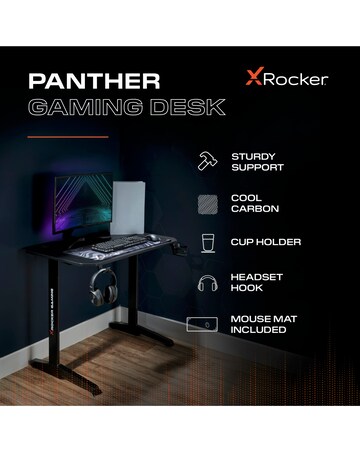 X Rocker Panther Esports Gaming Desk