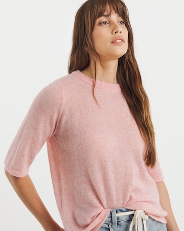 Fine Knit Half Sleeve T-shirt