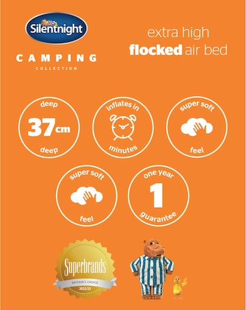Silentnight Flocked Airbed with Electric Pump - Double