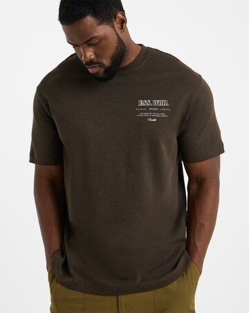 Jack & Jones Urban Edge Back Graphic T-Shirt - Brown