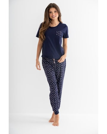 Pour Moi Cotton Jersey Bow Print Short Sleeve Pyjama Set